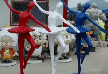 舞者雕塑廠家，彩繪音樂(lè)人雕塑，玻璃鋼女孩雕塑制作