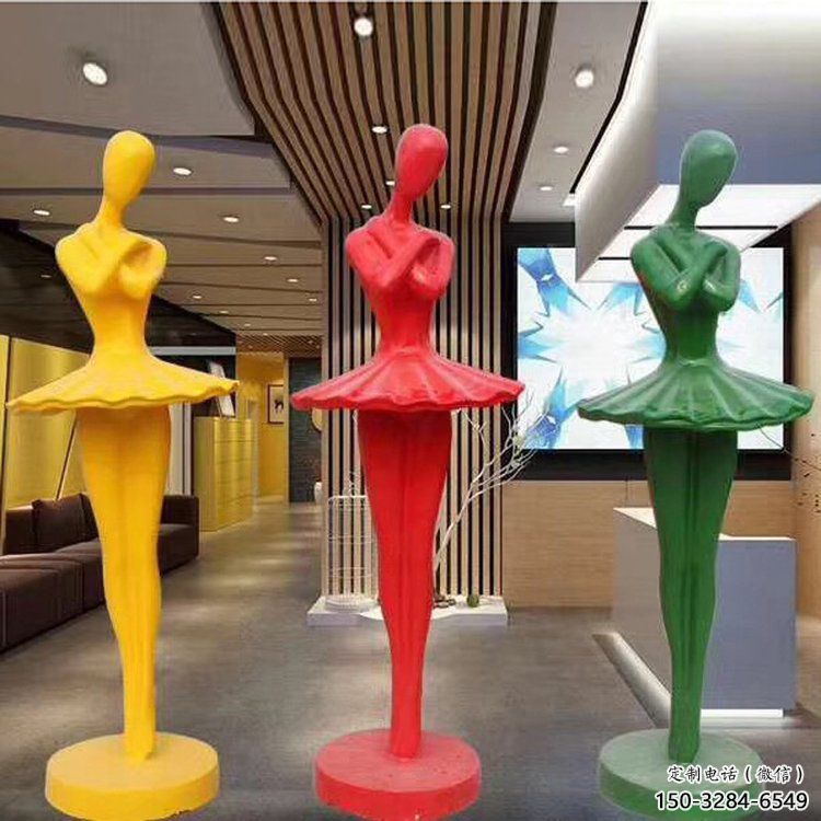 舞女雕塑廠家，公園廣場(chǎng)人物擺件，彩繪工藝制作