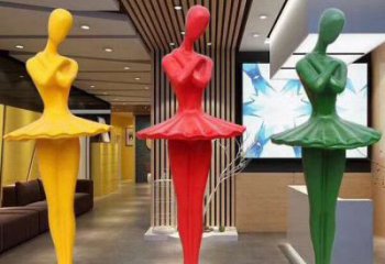 舞女雕塑廠家，公園廣場(chǎng)人物擺件，彩繪工藝制作