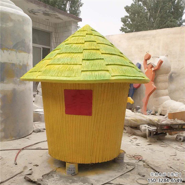 糧倉雕塑廠家，農(nóng)村雕塑小品，豐收主題玻璃鋼雕塑擺件