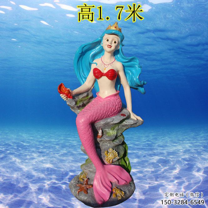 美人魚雕塑廠家，卡通人物小品，玻璃鋼影視劇動漫雕塑