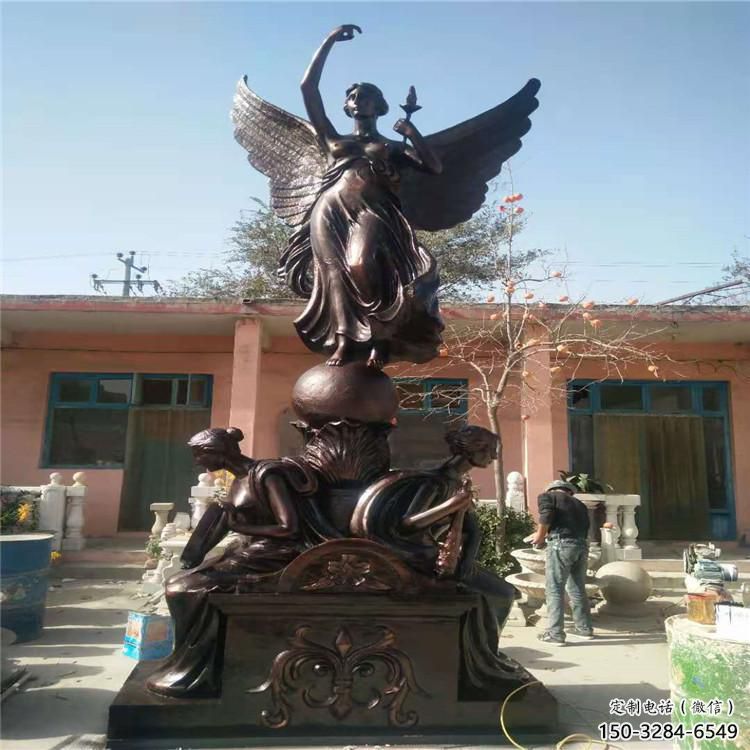 勝利女神雕塑廠家，房地產(chǎn)廣場雕塑擺件，西方人物雕塑小品