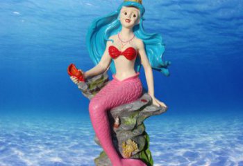 美人魚(yú)雕塑廠家，卡通人物小品，玻璃鋼影視劇動(dòng)漫雕塑