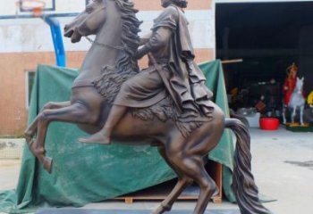 騎士雕塑廠家，古羅馬人物雕塑，仿銅西方人物雕塑小品