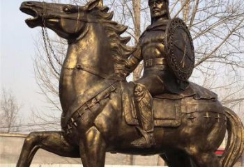 騎兵雕塑廠家，蒙古騎馬人雕塑，古代人物小品