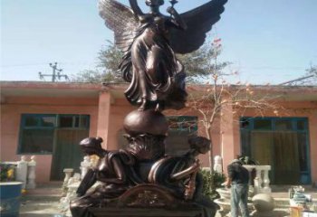勝利女神雕塑廠家，房地產(chǎn)廣場雕塑擺件，西方人物雕塑小品