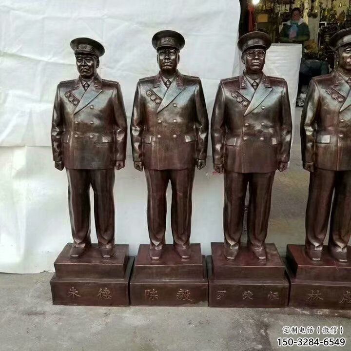 元帥人物雕塑，革命主題雕塑，仿銅元帥人物雕塑廠家