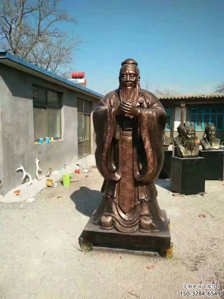 孔子雕塑廠家，古代人物小品，校園孔子雕塑制作