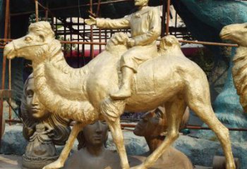 絲綢之路雕塑廠家，古代商隊人物，駱駝運輸?shù)袼苄∑?></a>
                  <p class=