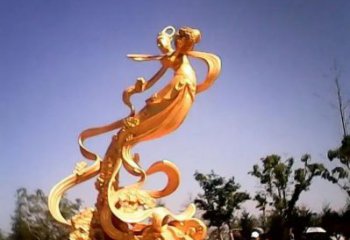 天女散花雕塑廠家，古代神話人物小品，廣場雕塑擺件