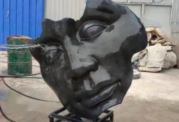 人臉雕塑廠家，抽象人頭像雕塑，抽象人臉雕塑制作