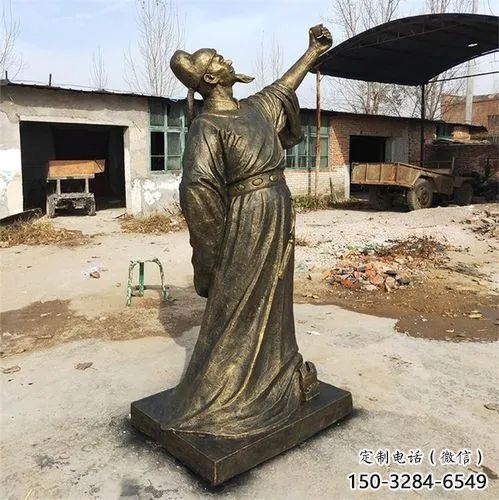 李白雕塑廠家，古代詩人雕塑，仿銅李白人物雕塑