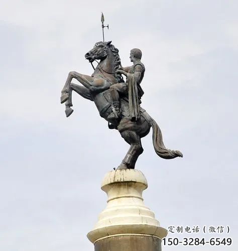 騎手雕塑廠家，廣場人物雕塑，大型仿銅騎手雕塑制作