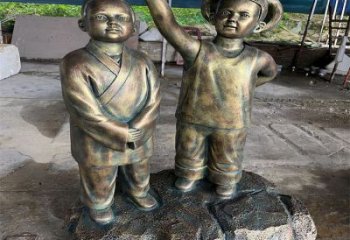 仿銅雕塑廠家，公園雕塑小品，仿銅公園雕塑