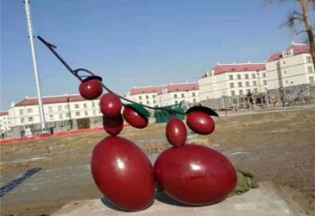 紅棗雕塑廠家，仿真瓜果擺件，廣場園林小品雕塑
