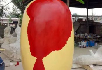 大棗雕塑廠家，仿真瓜果標(biāo)識(shí)，彩繪玻璃鋼大棗雕塑