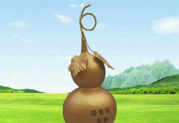 葫蘆雕塑廠家，公園廣場(chǎng)仿真擺件，玻璃鋼大型葫蘆雕塑
