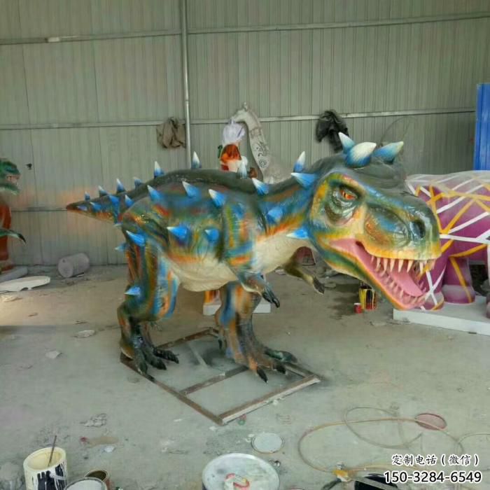 恐龍雕塑廠家，抽象動物擺件，大型玻璃鋼恐龍雕塑廠
