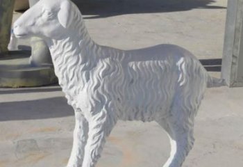山羊雕塑廠家，仿真動物小品，玻璃鋼園林景觀小品