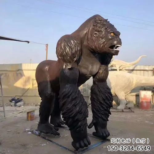 大猩猩雕塑廠家，大型動(dòng)物雕塑，仿真大猩猩雕塑廠家