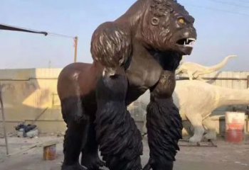 大猩猩雕塑廠家，大型動(dòng)物雕塑，仿真大猩猩雕塑廠家