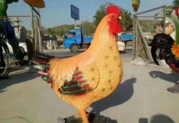 雞雕塑廠家，景觀動(dòng)物小品，仿真雞雕塑制作