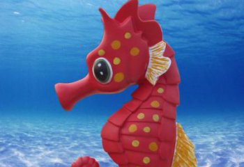 海馬雕塑廠家，彩繪海洋生物雕塑，仿真海馬雕塑廠