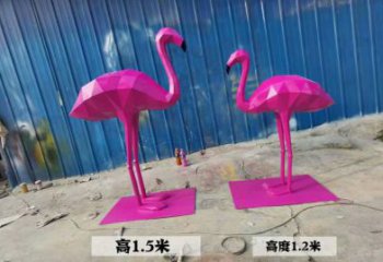 火鳥雕塑廠家，幾何彩繪雕塑，仿真火鳥雕塑制作