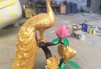 鳳凰雕塑廠家，玻璃鋼鳳凰雕塑廠，商場動物小品