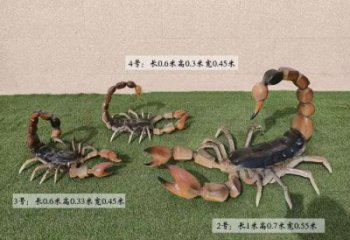 蝎子雕塑廠家，仿真蝎子雕塑擺件，園林彩繪動物