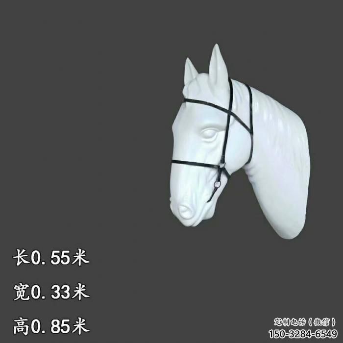 馬頭雕塑廠家，半身動物頭像，玻璃鋼馬頭雕塑價格