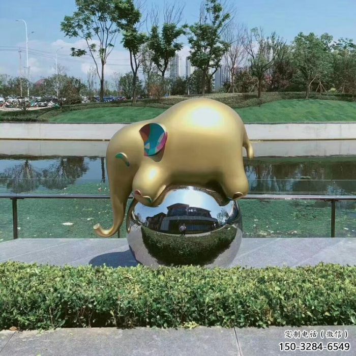 大象頭雕塑廠家，公園動物小品，戶外大象頭雕塑制作