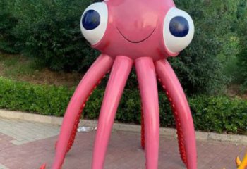 八爪魚雕塑廠家，卡通動(dòng)物小品，玻璃鋼八爪魚雕塑廠
