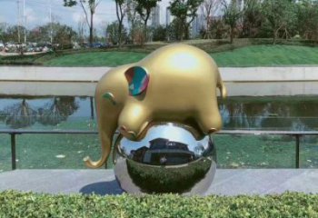大象頭雕塑廠家，公園動(dòng)物小品，戶外大象頭雕塑制作