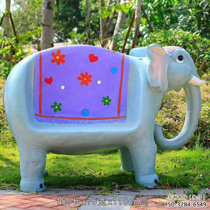 座椅雕塑，園林公園小品，大象座椅雕塑廠家