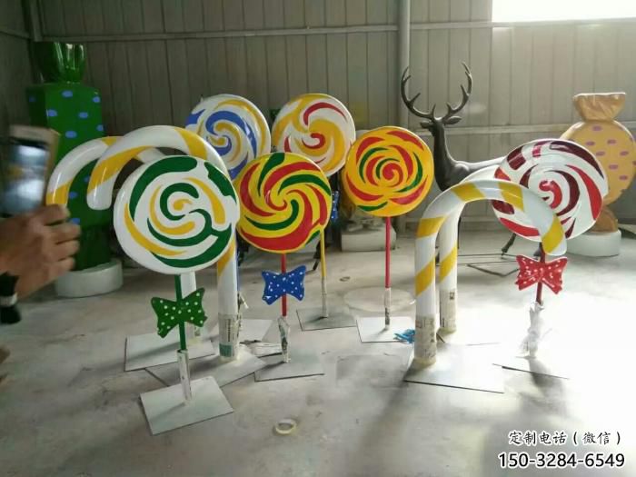 現(xiàn)代棒棒糖雕塑小品