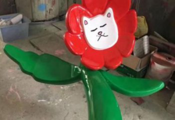 卡通花臉雕塑