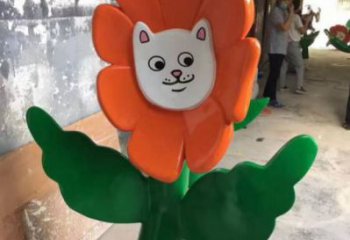 彩繪花臉雕塑