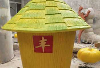 農(nóng)耕糧倉雕塑