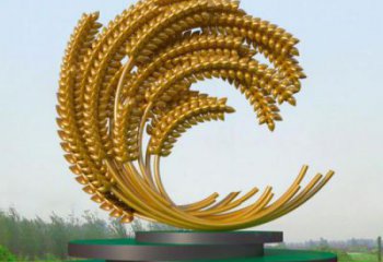 城市麥穗雕塑廠家 風景區(qū)彩繪雕塑 抽象擺件