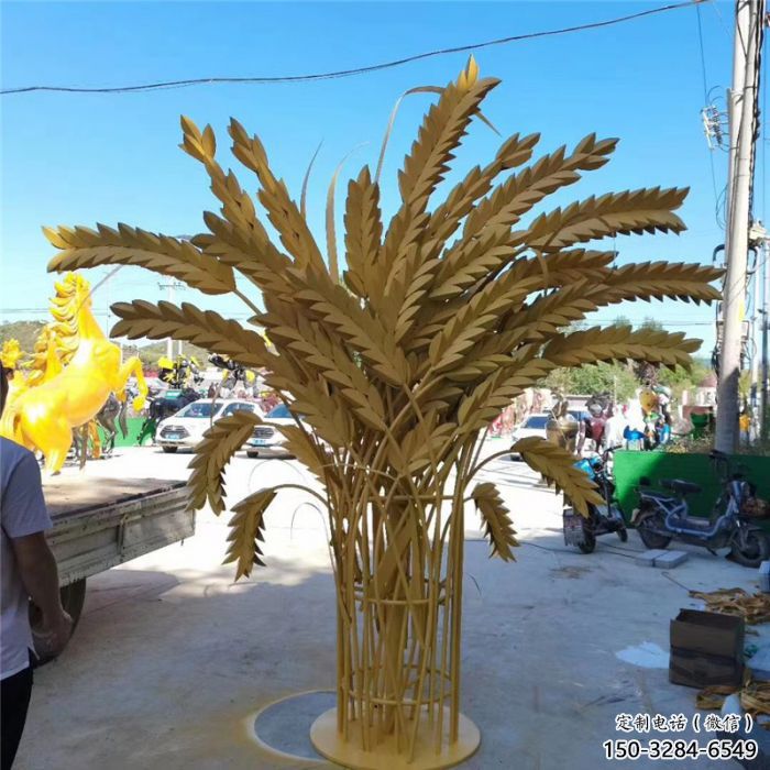 風景區(qū)麥穗雕塑廠家 農(nóng)作物廣場雕塑 仿真擺件
