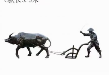 廣場農(nóng)耕牛雕塑廠家 公園仿真雕塑 抽象擺件