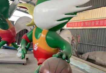 城市飛鳥(niǎo)雕塑廠家 風(fēng)景區(qū)彩繪雕塑 抽象擺件