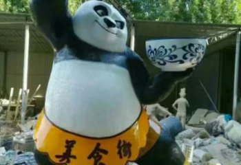 仿真熊貓雕塑廠家 店門(mén)口園林雕塑 卡通小品