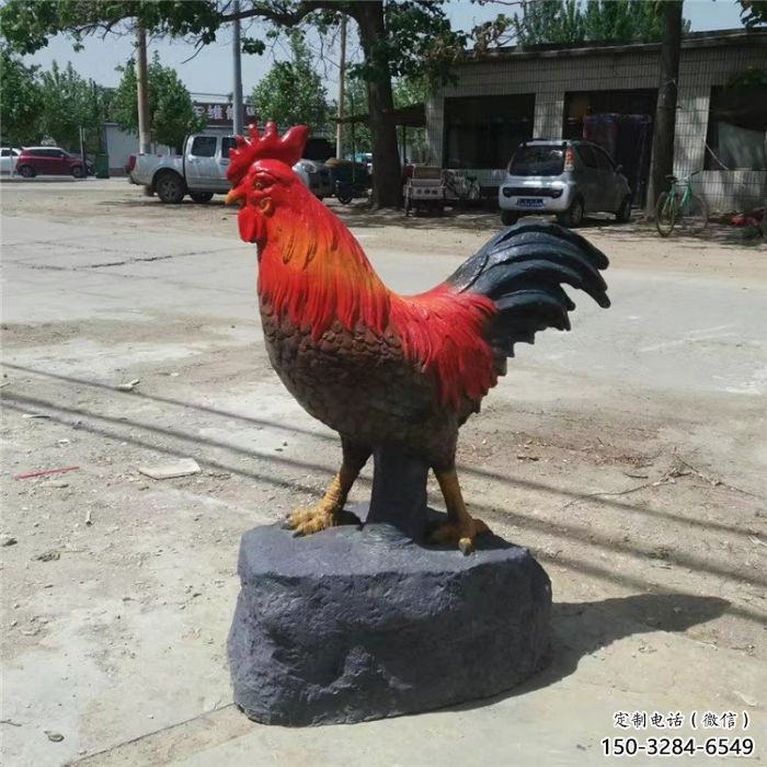 公園公雞雕塑廠家 酒店門(mén)口雕塑 彩繪擺件 公園公雞雕塑廠家 酒店門(mén)口雕塑 彩繪擺件
