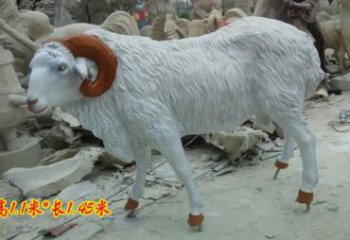 田間山羊雕塑廠家 彩繪仿真雕塑 園林?jǐn)[件