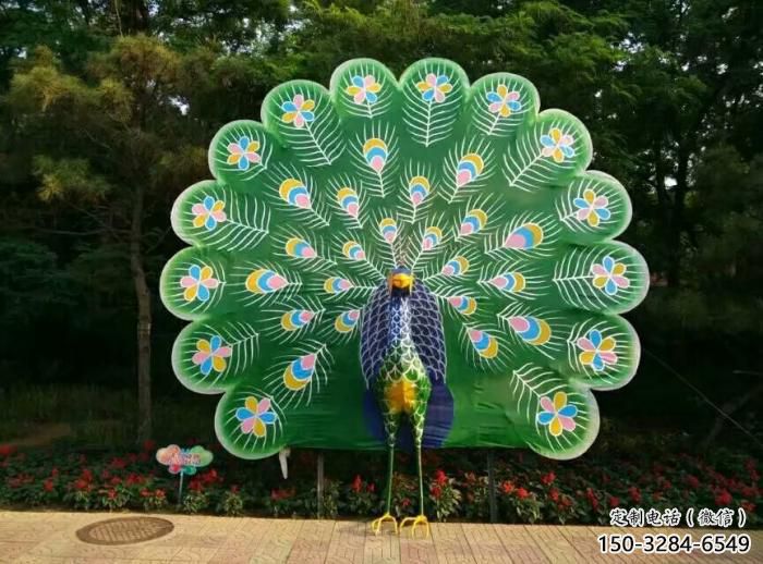 酒店孔雀雕塑 庭院仿真雕塑 彩繪小品 酒店孔雀雕塑 庭院仿真雕塑 彩繪小品