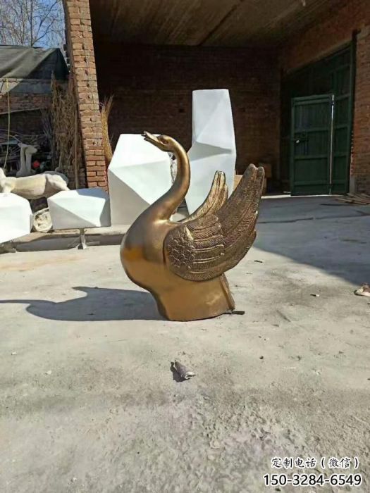 水景天鵝雕塑 風(fēng)景區(qū)幾何雕塑 廣場小品
