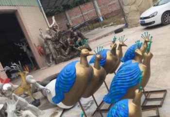 風(fēng)景區(qū)孔雀雕塑 售樓處廣場雕塑 仿古擺件