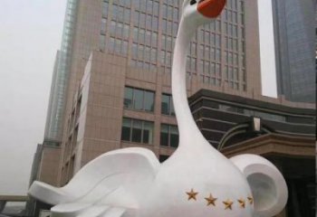 城市天鵝雕塑 風景區(qū)彩繪雕塑 抽象擺件